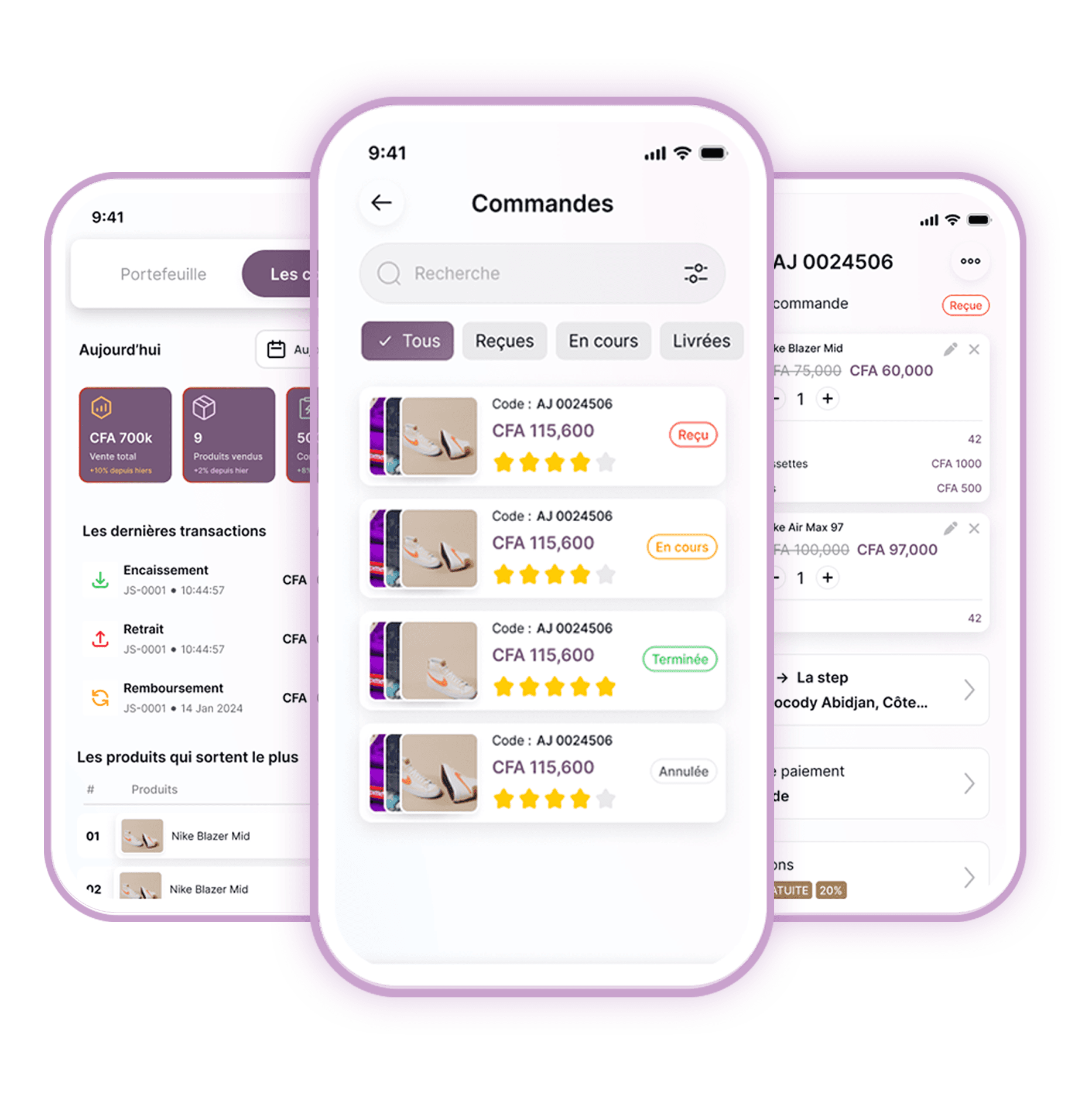 Interface Vendeur DjassApp