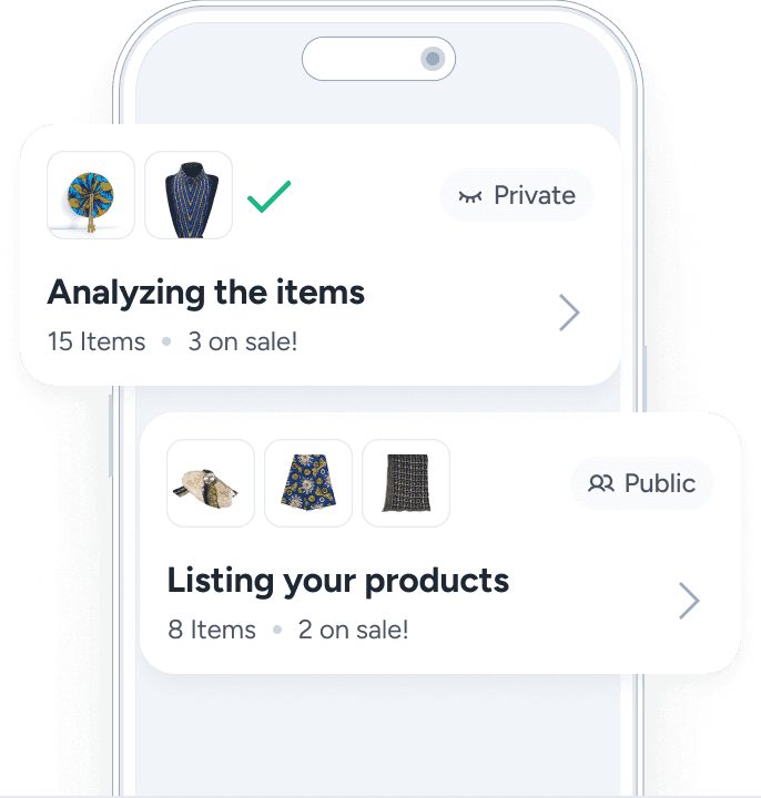 DJASSApp analyzes the items and prepares them for sale